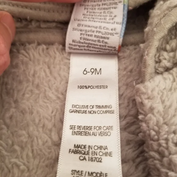 Nickelodeon Peter Rabbit Hooded Sleepers - Picture 3 of 7